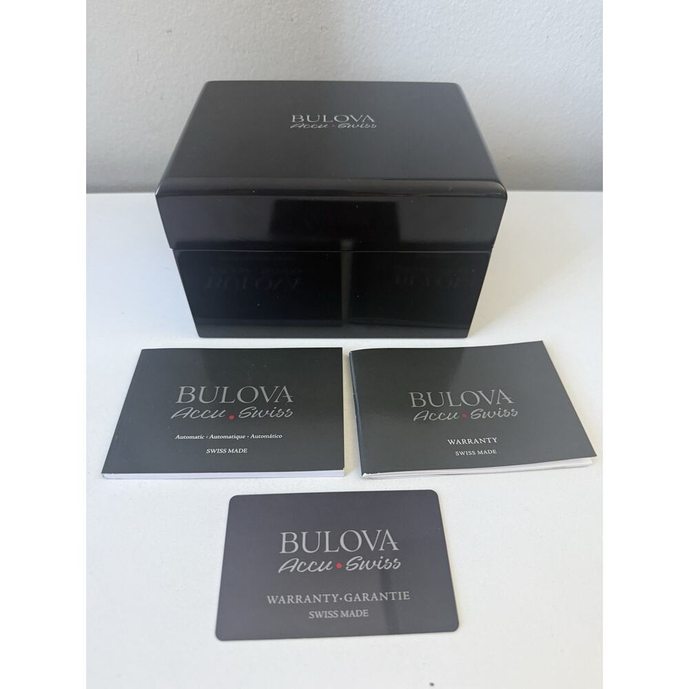 BULOVA accu Swiss EMPTY BOX 5.7*4.3*3.6 inch